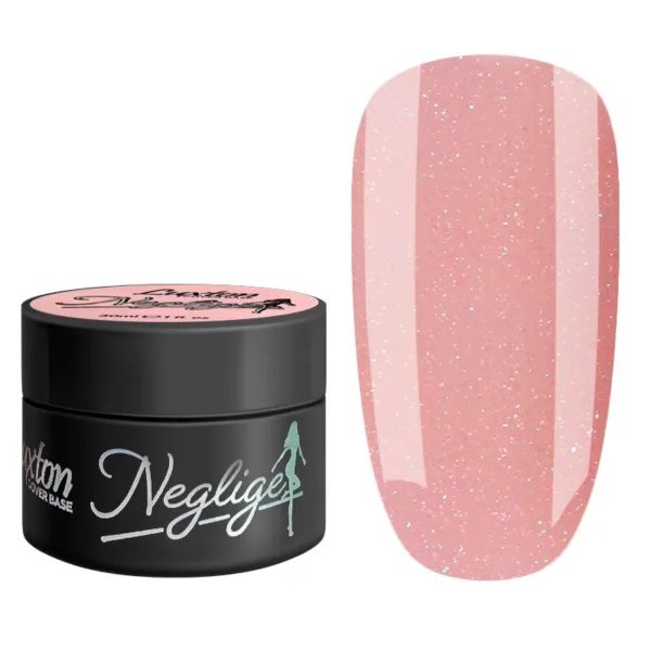 LUXTON - CAMOUFLAGE BASE NEGLIGE. flesh-pink with shimmer No, 13, 30 ML - בייס כאבר ניגליג 30 מל ורוד בשר עם שימר - מס, 13