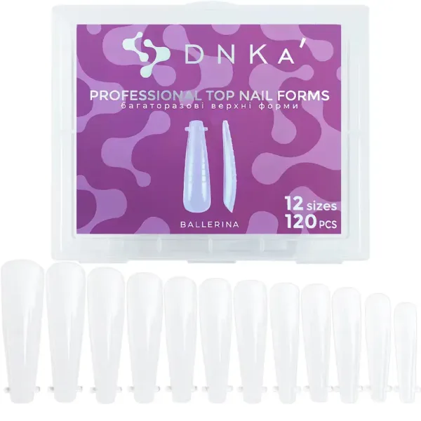 DNKa - Верхні форми Top Nail Forms Ballerina,120pcs