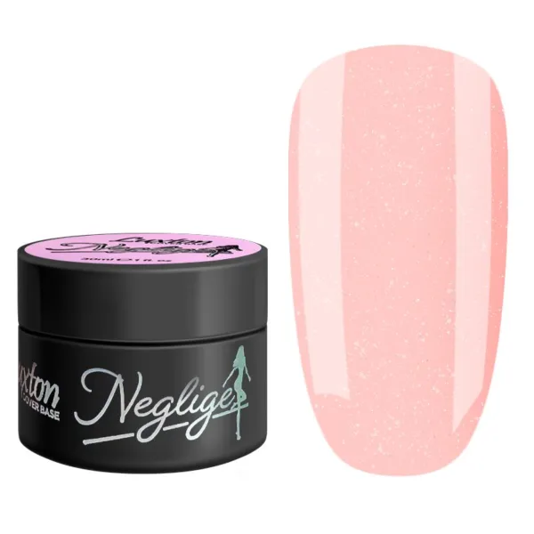 LUXTON - CAMOUFLAGE BASE NEGLIGE. pastel pink with shimmer No, 17, 30ML - בייס כאבר ניגליג 30 מל ורוד פסטל עם שימר - מס, 17