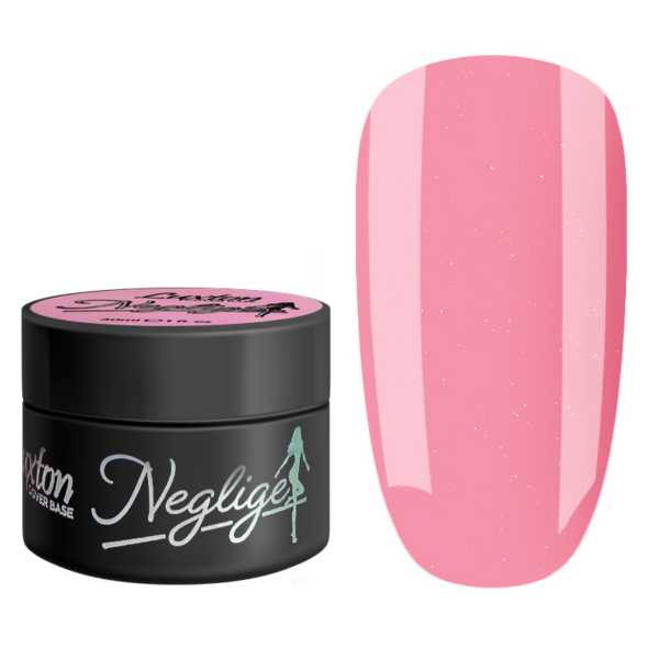 LUXTON - CAMOUFLAGE BASE NEGLIGE. warm pink with shimmer No, 18, 30ML - בייס כאבר ניגליג 30 מל ורוד חם שימר - מס, 18