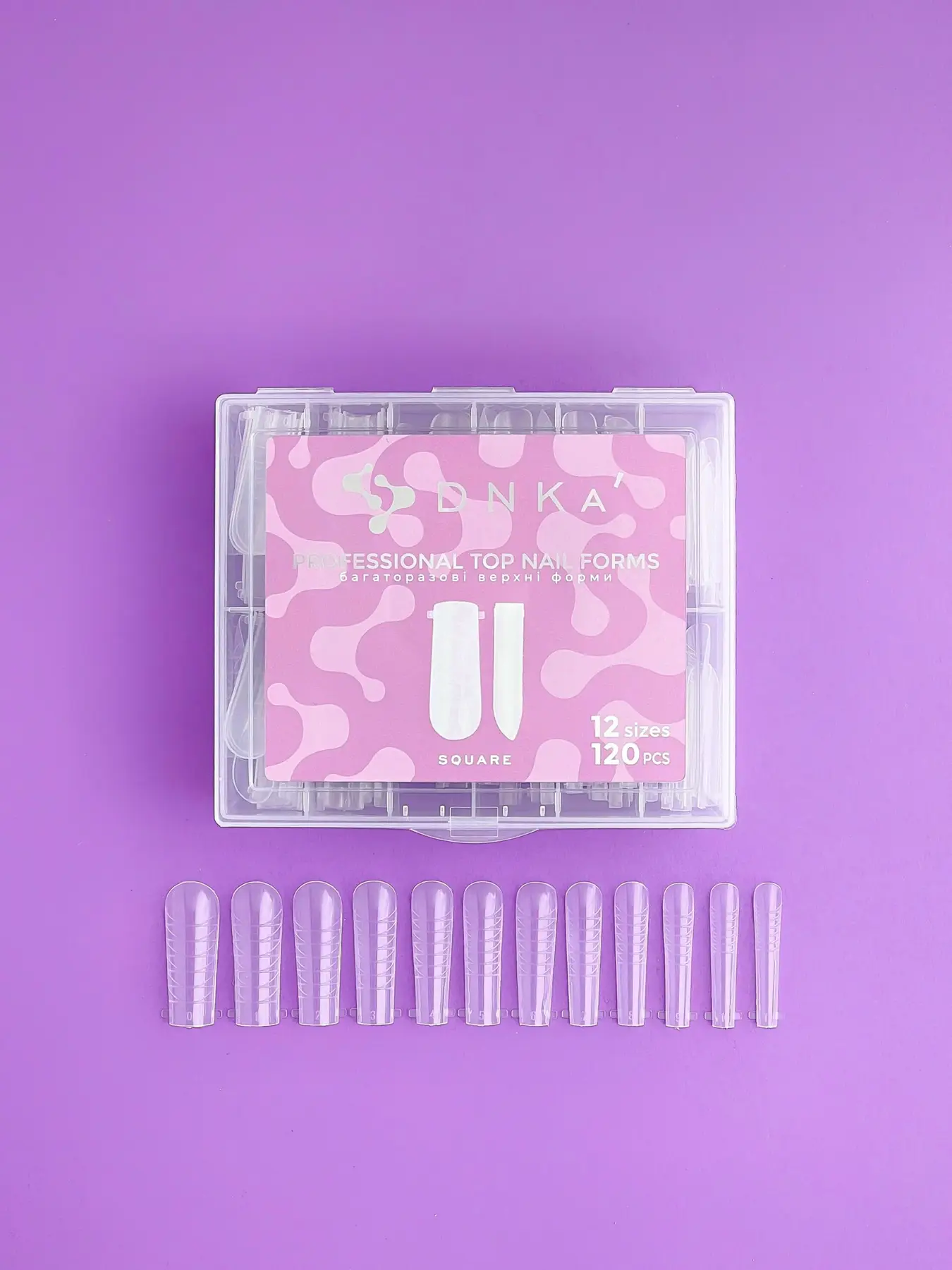 DNKa - Верхні форми Top Nail Forms Square,120pcs
