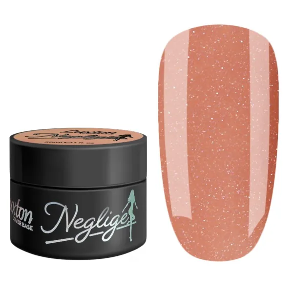 LUXTON - CAMOUFLAGE BASE NEGLIGE. Caramel with shimmers No, 27, 30ML - בייס כאבר ניגליג 30 מל קרמל עם שימר - מס, 27