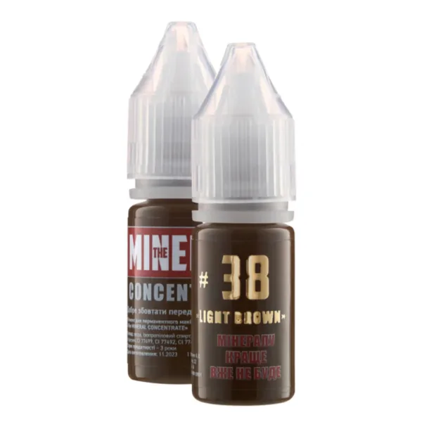 The Mineral - Concentrate Pigment for permanent makeup No. 38 Light Brown, 11 ml - תרכיז פיגמנט לאיפור קבוע 11 מל - מס, 38 חום בהיר - Image 3