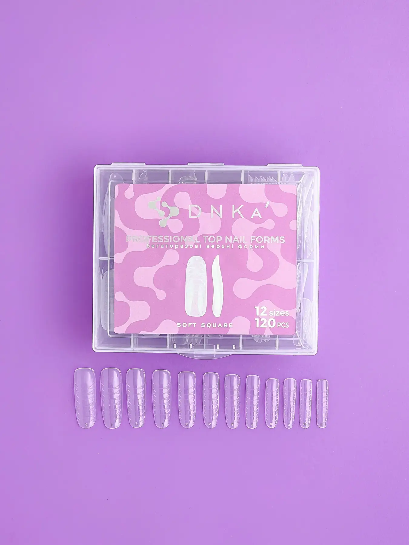 DNKa - Верхні форми Top Nail Forms Soft Square,120pcs