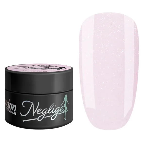 LUXTON - CAMOUFLAGE BASE NEGLIGE. light pink with shimmer No, 4, 03 ML - בייס כאבר ניגליג 30 מל ורוד בהיר שימר - מס, 04