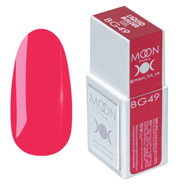 MOON FULL - Рідкий гель для зміцнення та моделювання нігтів LIQUID BUILDER GEL NO. BG49, 15 ML