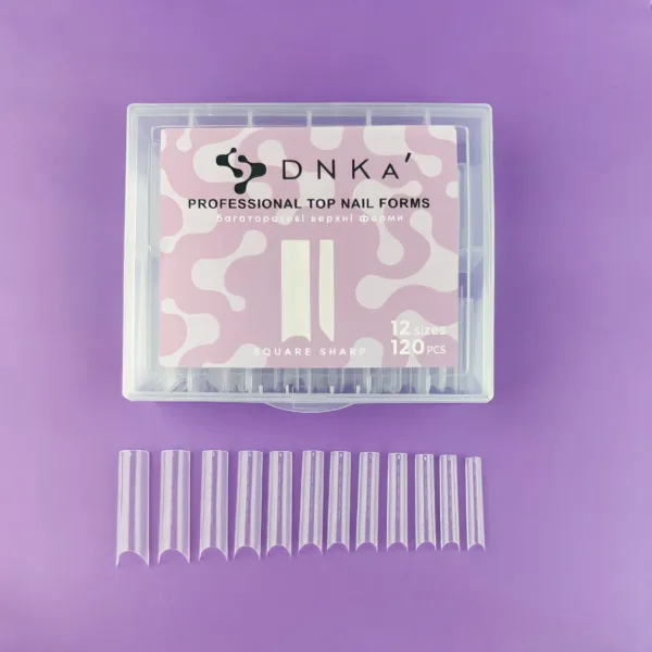 DNKa - Верхні форми Top Nail Forms Square Sharp, 120pcs