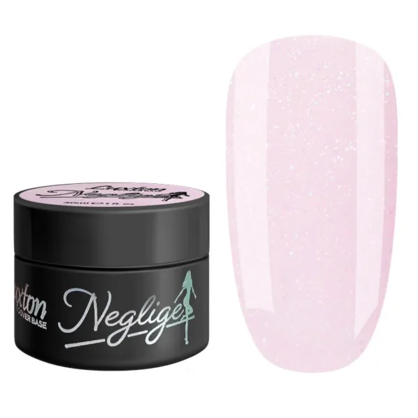 LUXTON - CAMOUFLAGE BASE NEGLIGE. pale pink with shimmer No, 5, 30 ML - בייס כאבר ניגליג 30 מל ורוד בהיר עם שימר - מס, 05