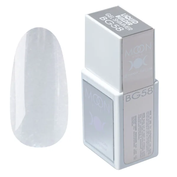 MOON FULL - Рідкий гель для зміцнення та моделювання нігтів LIQUID BUILDER GEL NO. BG58, 15 ML