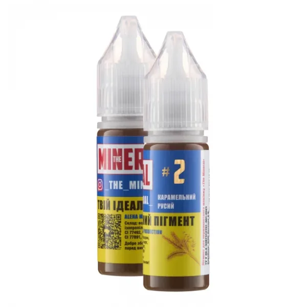 The Mineral - Eyebrow tattoo pigment, No. 2 Caramel blond, 15 ml - פיגמנט קעקוע גבות 15 מל - מס, 2 קרמל בלונד - Image 2