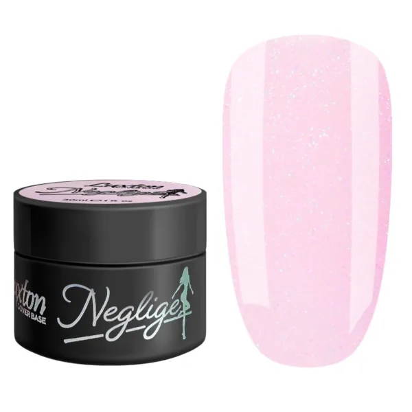LUXTON - CAMOUFLAGE BASE NEGLIGE. pale pink with shimmer No, 6, 30 ML - בייס כאבר ניגליג 30 מל ורוד בהיר עם שימר - מס, 06