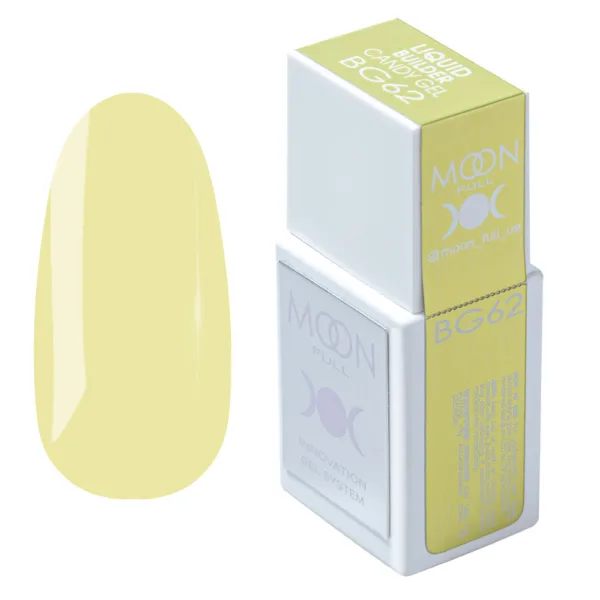 MOON FULL - Рідкий гель для зміцнення та моделювання нігтів LIQUID BUILDER GEL NO. BG62, 15 ML