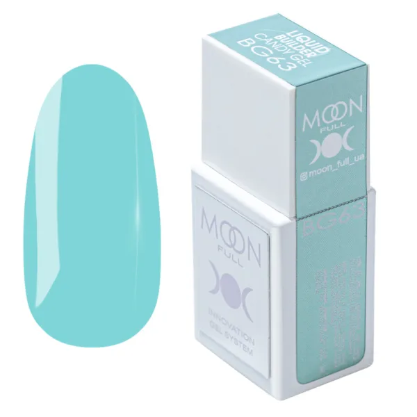MOON FULL - Рідкий гель для зміцнення та моделювання нігтів LIQUID BUILDER GEL NO. BG63, 15 ML