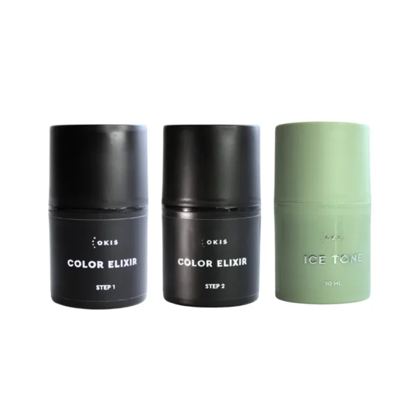 OKIS - Set for lightening eyebrows Lightning and tonization system 3 pcs. 30 ml - סט להבהרת גבות מערכת ברק וטוניזציה 3 יח' 30 מל