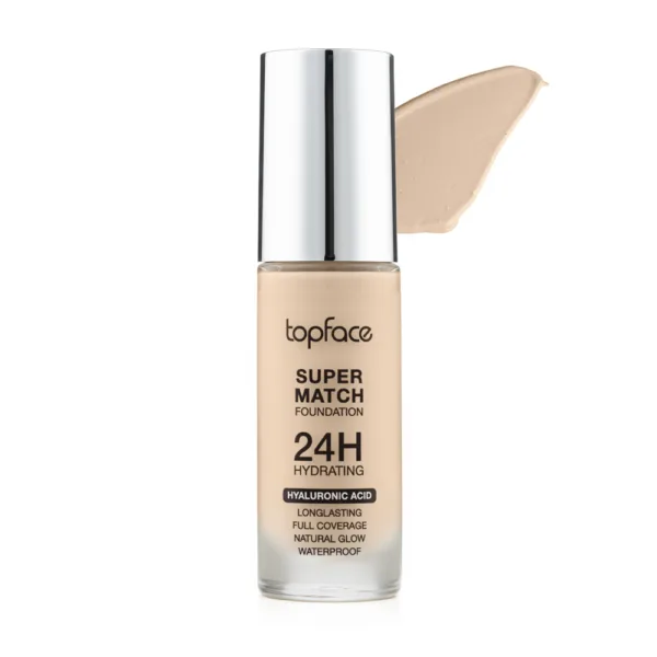 Topface - Tonal cream TopFace "Super Match 24H Foundation" (30 ml) Ivory Nude No, 01 - קרם טונל 30 מל אייבורי ניוד - מס, 01