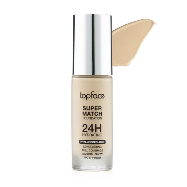 Topface - Tonal cream TopFace "Super Match 24H Foundation" (30 ml) Light Beige No, 02 - קרם טונל 30 מל בז' בהיר - מס, 02