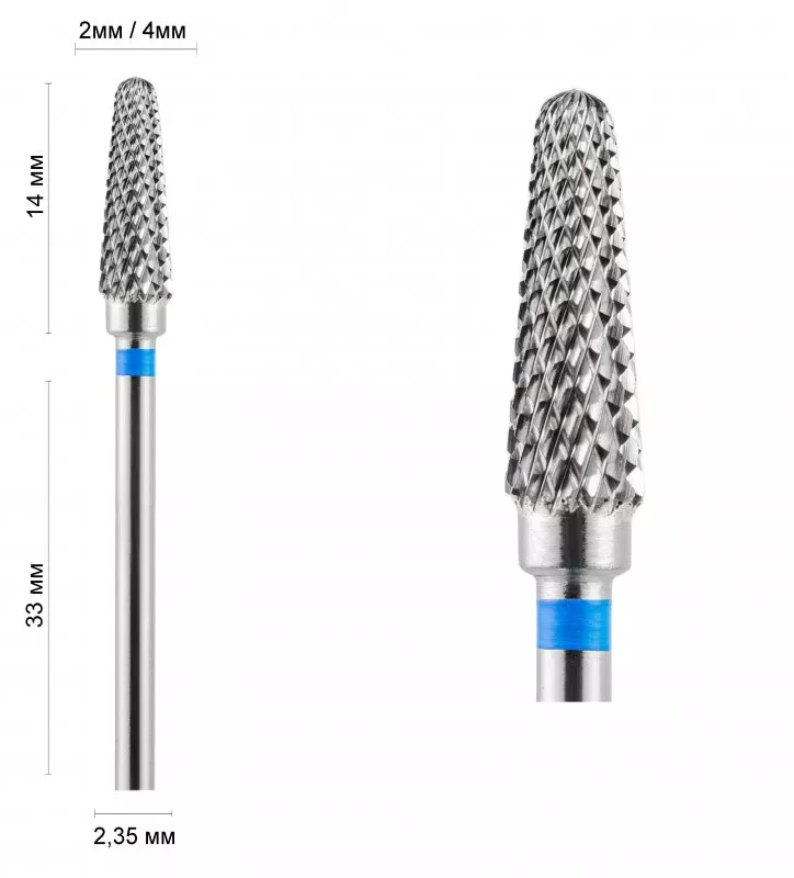 Carbide cutter "Cone round" 14mm (blue)