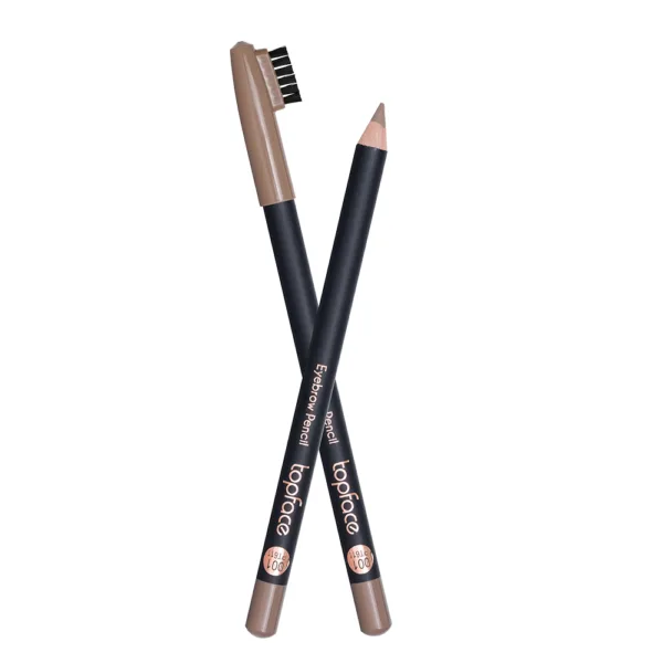 TopFace - Eyebrow pencil with a brush light brown 001 - עיפרון גבות צבע - חום בהיר 001