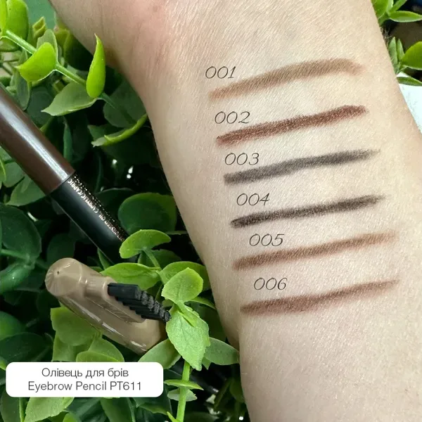 TopFace - Eyebrow pencil with a brush brown 002 - עיפרון גבות צבע - חום 002 - Image 2