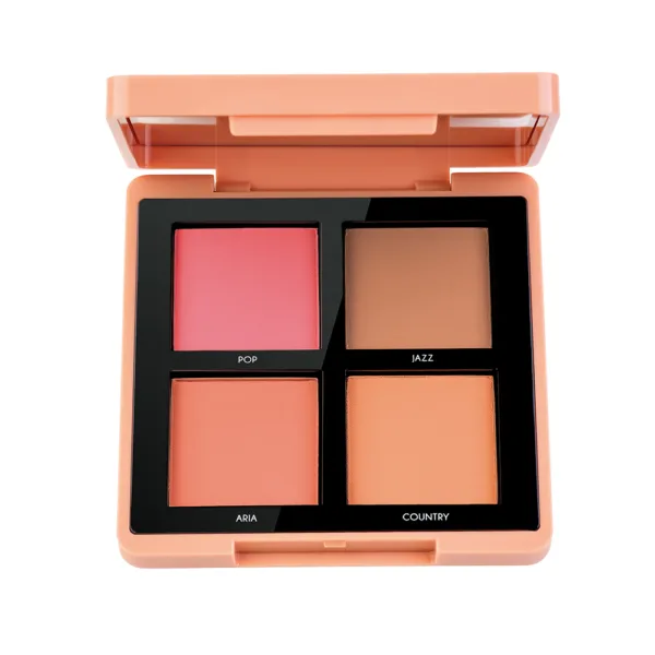 TopFace - blush set "Maestro Academy Blush Bouquet" (8 g) Fiesta 002 - סט סומק "זר האקדמיה סומק" (8 גרם) - 002