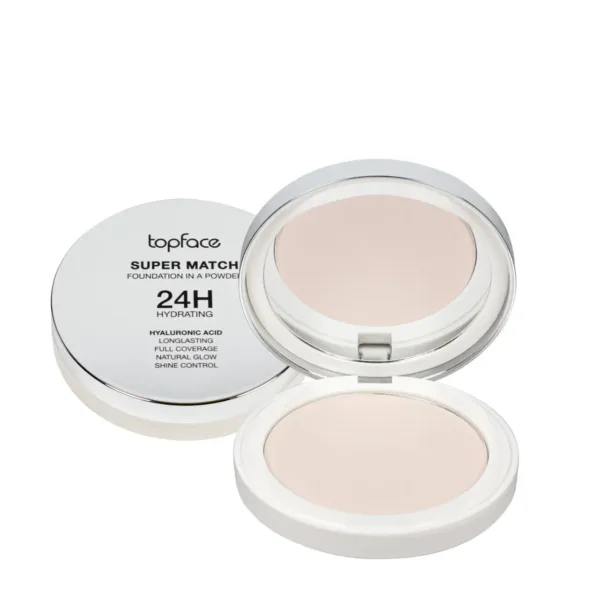 Topface - Compact powder  "Super Match Foundation" (10 g) 01 Light Porcelain - פודרה קומפקטית 10 גרם - פורצן קל 01