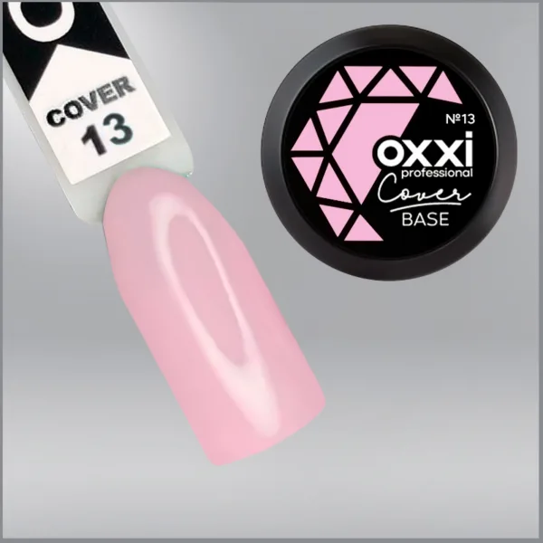 Камуфлююча база для гель-лаку Oxxi Professional Cover Base Coat 13 світло-рожева, 30мл