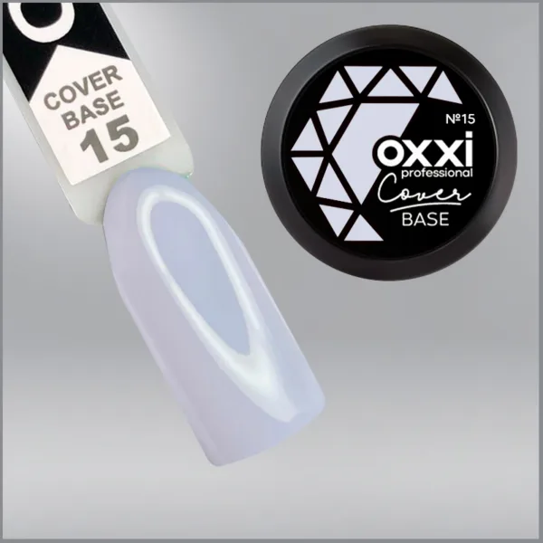 Камуфлююча база для гель-лаку Oxxi Professional Cover Base Coat 15 світло-лілова, 30мл