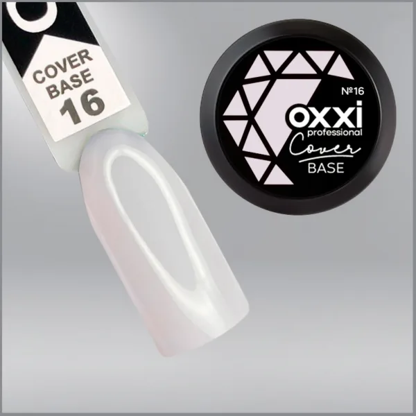Камуфлююча база для гель-лаку Oxxi Professional Cover Base Coat 16 біло-рожева, 30мл