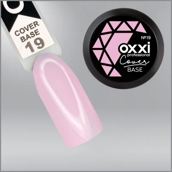 Камуфлююча база для гель-лаку Oxxi Professional Cover Base Coat 19 вершкова рожева, 30мл