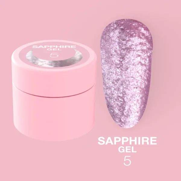 LUNA MOON - Блискітки для нігтів Sapphire Gel №5 5ml