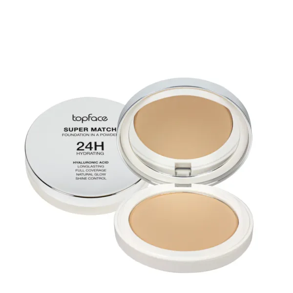 Topface - Compact powder "Super Match Foundation" (10 g) 07 Medium Sand - פודרה קומפקטית 10 גרם - חול בינוני 07
