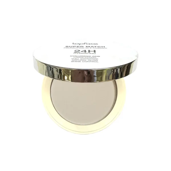 Topface - Compact powder  "Super Match Foundation" (10 g) 01 Light Porcelain - פודרה קומפקטית 10 גרם - פורצן קל 01 - Image 7