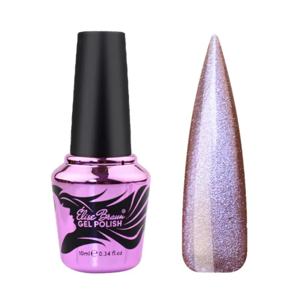 Elise Braun - Gel polish Korean Cat No, 16, 10 ml - לק ג'ל עין החתול קוריאנית 10 מל - מס, 16