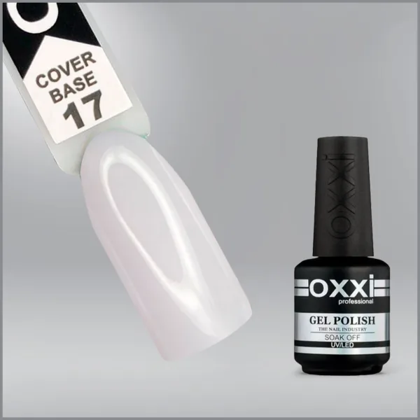 Камуфлююча база для гель-лаку Oxxi Professional Cover Base Coat 17 світла бузкова, 15мл