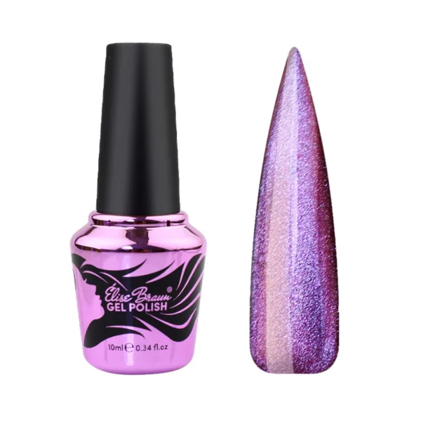 Elise Braun - Gel polish Korean Cat No, 18, 10 ml - לק ג'ל עין החתול קוריאנית 10 מל - מס, 18