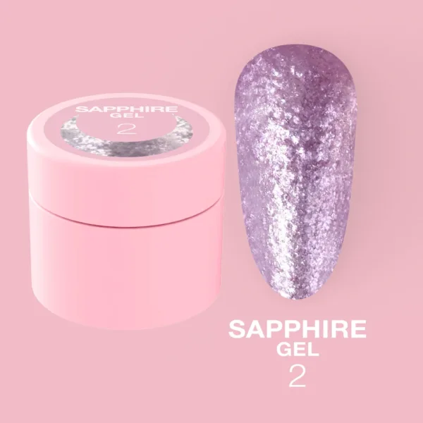 LUNA MOON - Блискітки для нігтів Sapphire Gel №2 5ml