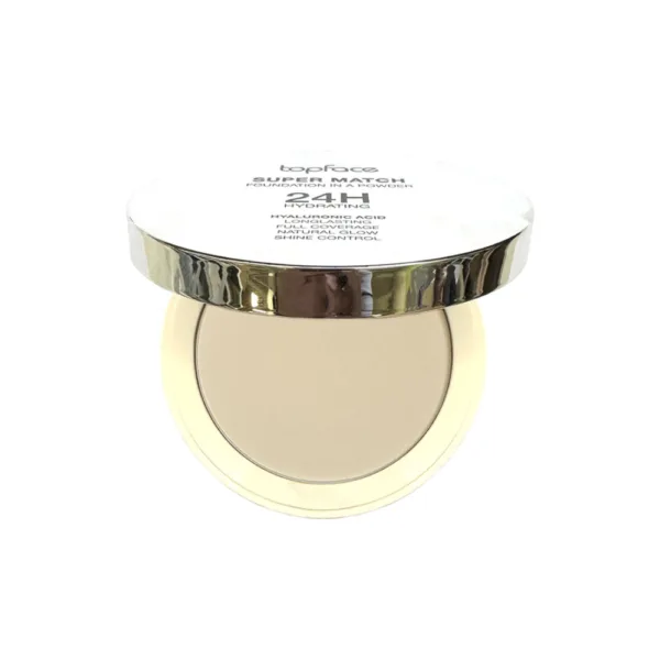 Topface - Compact powder "Super Match Foundation" (10 g) 02 Light Cream - פודרה קומפקטית 10 גרם - קרם קל 02 - Image 7