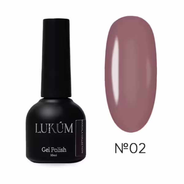 LUKUM - Гель лак Marsala 02, 10 ml