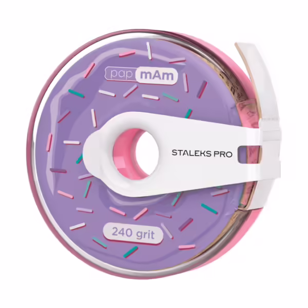 STALEKS - Replaceable tape file white papmAm with clip 240 grit  EXPERT ATC-240w - קובץ סרט להחלפה לבן עם קליפס 240 גריט
