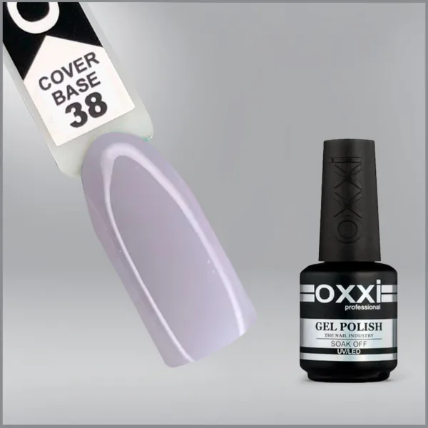 Камуфлююча база для гель-лаку Oxxi Professional Cover Base Coat 38 ніжно-блакитна, 15мл