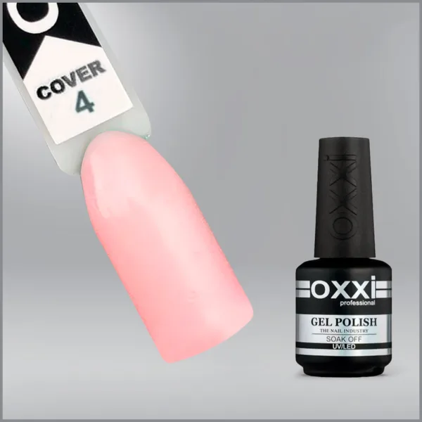 Камуфлююча база для гель-лаку Oxxi Professional Cover Base Coat 4 коралово-рожева, 15мл