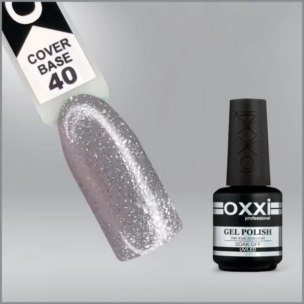 Камуфлююча база для гель-лаку Oxxi Professional Cover Base Coat 40, 15мл