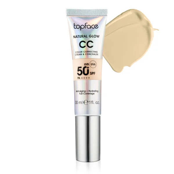 TopFace - Tonal cream "Natural Glow CC Cream & Concealer" (30 ml) No, 005 - קרם וקונסילר 30 לפנים זוהר טבעי מל - מס, 005