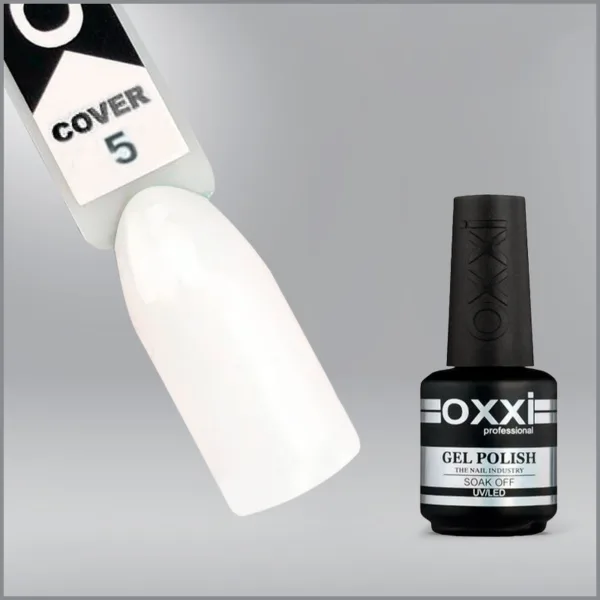 Камуфлююча база для гель-лаку Oxxi Professional Cover Base Coat 5 біла, 15мл