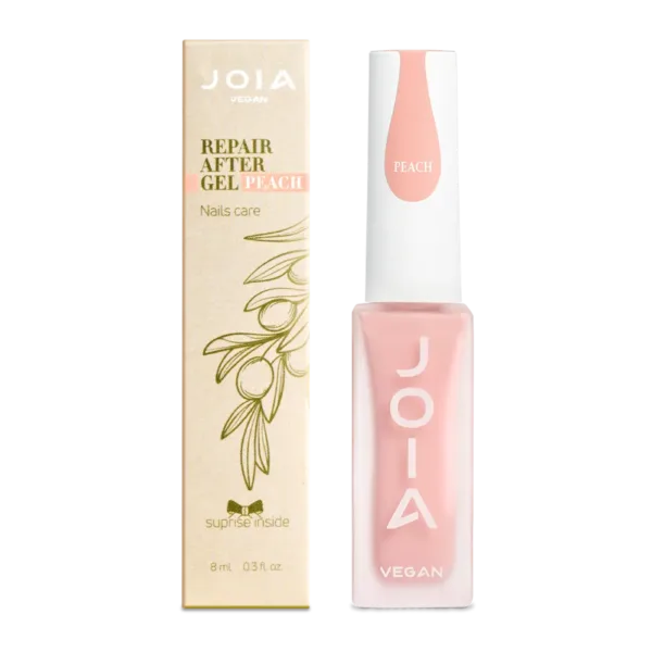 JOIA vegan - Мінералізований засіб для зміцнення нігтів після гель-лаку Repair After Gel, персиковий, 8 мл - Image 2