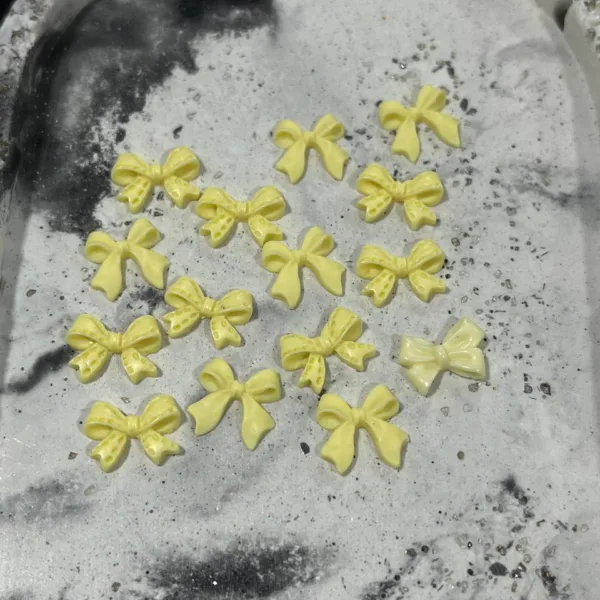 3D decor for nail "BOW" 15 pcs (yellow) - Image 2