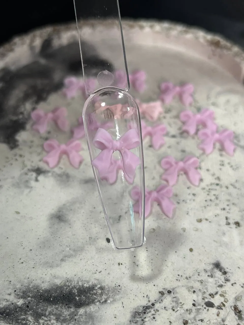 3D decor for nail "BOW" 15 pcs (pink)