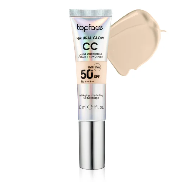 TopFace - Tonal cream "Natural Glow CC Cream & Concealer" (30 ml) No, 006 - קרם וקונסילר 30 לפנים זוהר טבעי מל - מס, 006