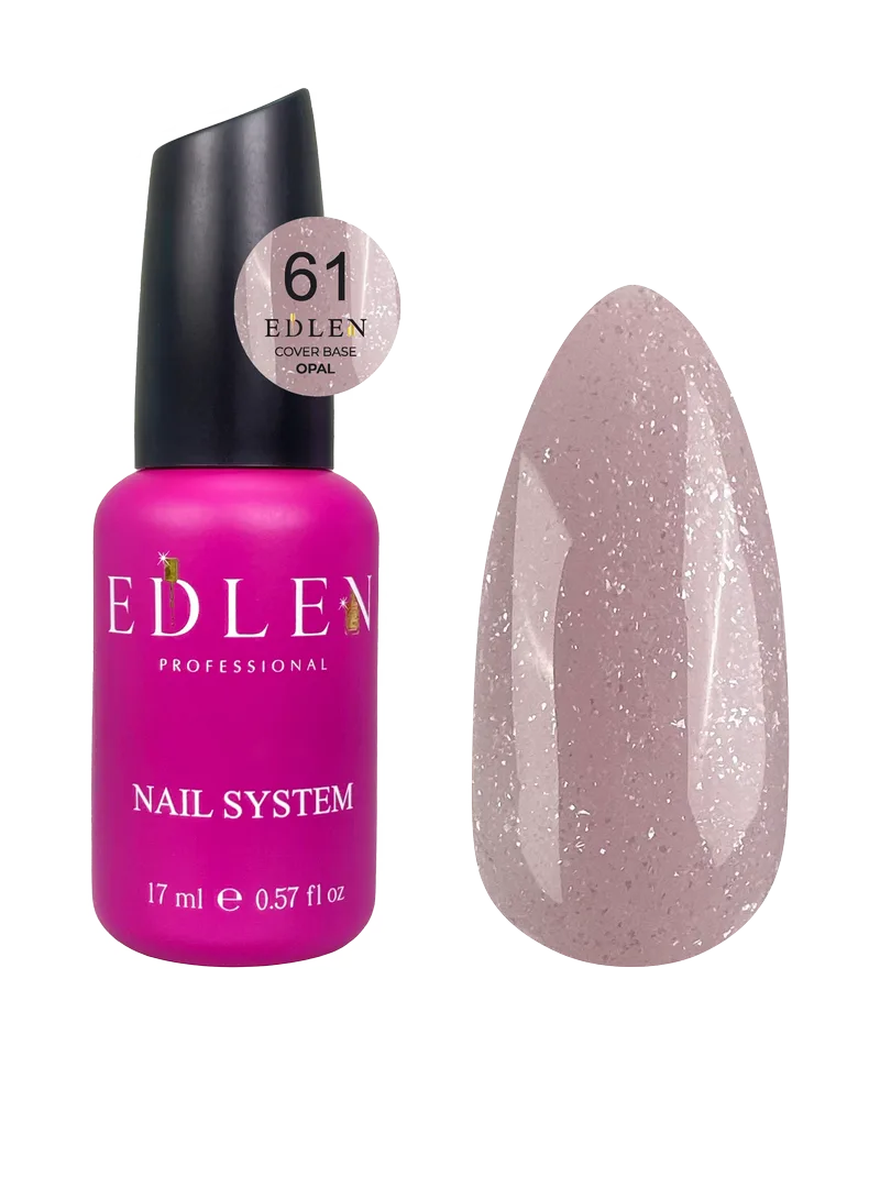 Камуфлююча база Edlen - Cover base Opal 17 ml. powder gray No. 61