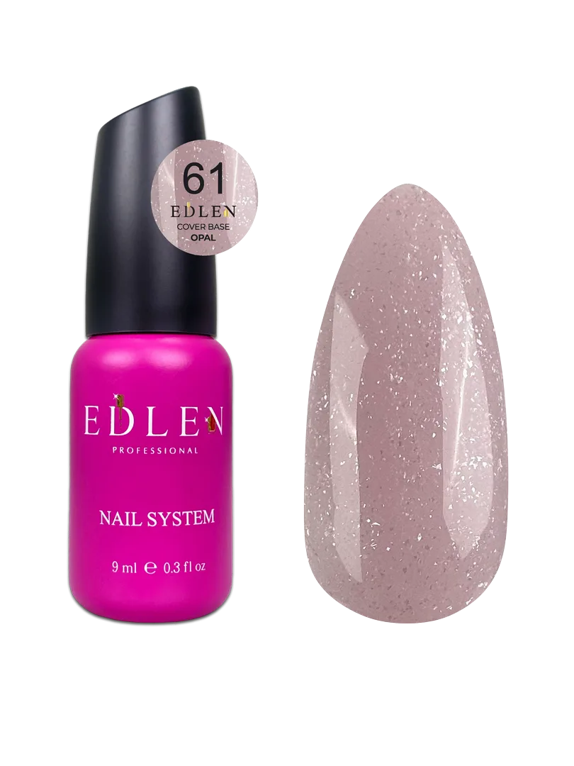 Камуфлююча база Edlen - Cover base Opal 9 ml. powder gray No. 61